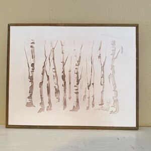 Framed Abstract Tree Art